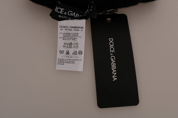 Dolce &amp; Gabbana Black Cashmere Silk Stretch -sukkahousut