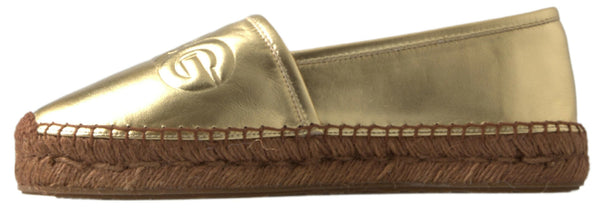 Dolce &amp; Gabbana Gold Nahka D&amp;G Loafers Flats Espadrille-kengät