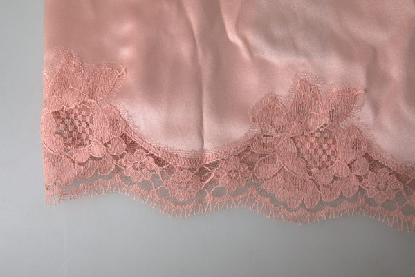 Dolce &amp; Gabbana Antique Rose Lace Silk Camisole Top Alusvaatteet