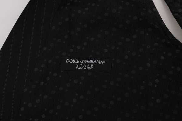 Dolce &amp; Gabbana Grey STAFF puuvillainen raidallinen liivi