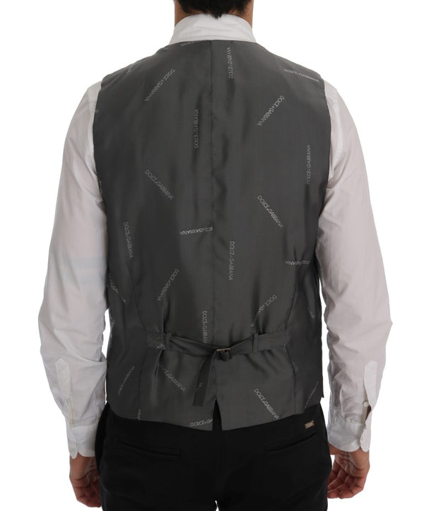 Dolce & Gabbana Elegant Gray Waistcoat Vest