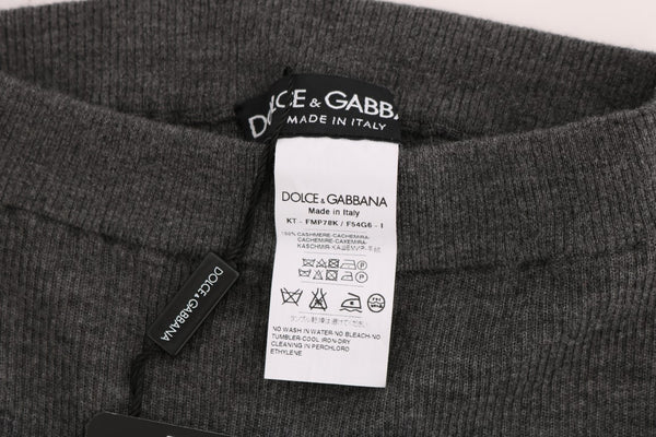 Dolce &amp; Gabbana Grey Cashmere Stretch Sukkahousut
