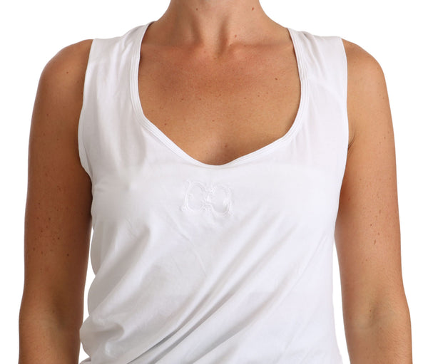 Cavalli White Top Tank CAVALLI T-paita Jersey