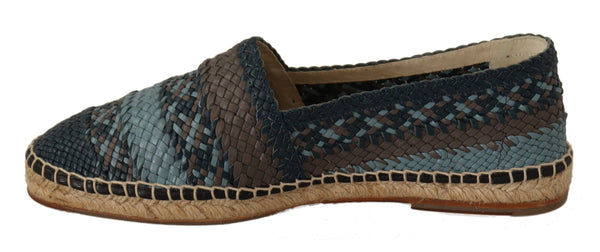 Dolce &amp; Gabbana Blue Grey Slip on Buffalo Espadrille -kengät