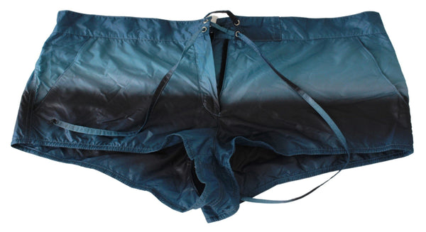 Ermanno Scervino Blue Ombre Shortsit Beachwear Bikini-uimapuku