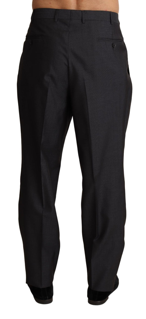 Dolce &amp; Gabbana Grey Wool Blend Formal Trousers Pants