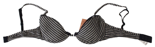 Ermanno Scervino Blue Stripes Lace Reggiseno Bran Alusvaatteet