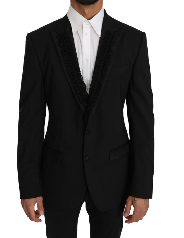 Dolce &amp; Gabbana musta villainen MARTINI Torrero Blazer -takki