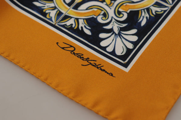 Dolce &amp; Gabbana Orange Majolica kuviollinen neliön nenäliinahuivi