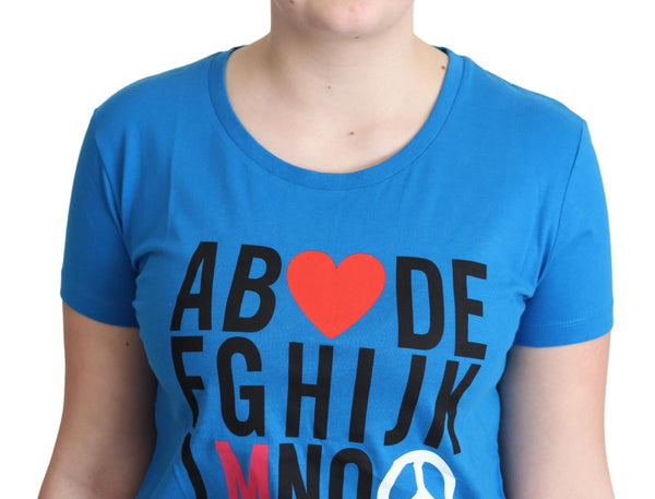 Moschino Blue Cotton Alphabet Letter Print Topit