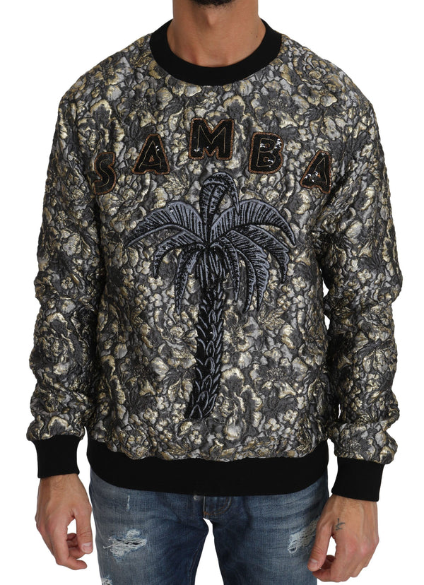 Dolce & Gabbana Samba Jacquard Palm Crewneck Sweater
