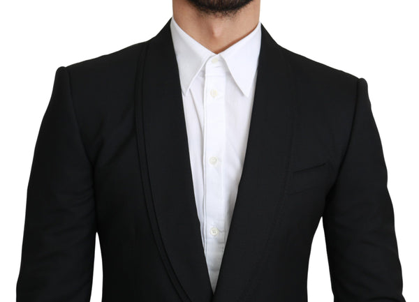 Dolce & Gabbana Elegant Black Virgin Wool Formal Blazer