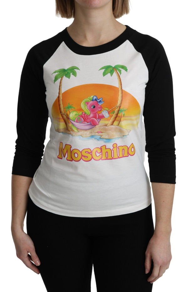 Moschino White Cotton T-paita My Little Pony Top T-paita