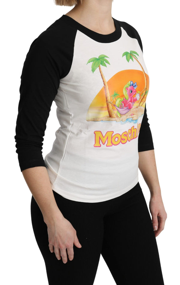 Moschino White Cotton T-paita My Little Pony Top T-paita