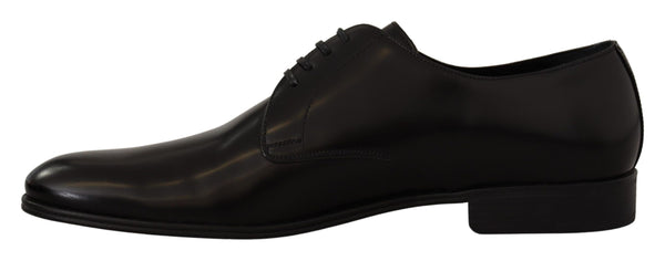 Dolce & Gabbana Elegant Black Leather Derby Shoes