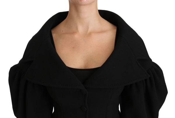 Dolce & Gabbana Elegant Black Virgin Wool Coat