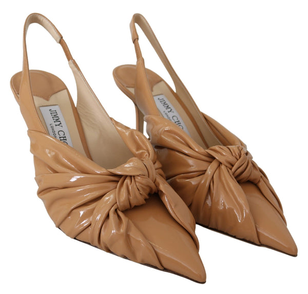 Jimmy Choo Caramel Brown nahka Annabell 85 pumput