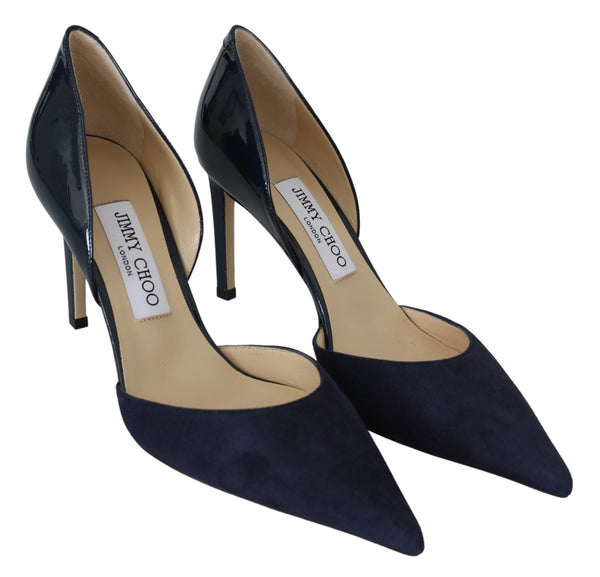 Jimmy Choo laivastonsiniset nahkaiset Darylin 85 Pumps -kengät