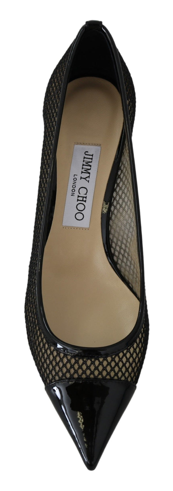 Jimmy Choo musta verkko- ja nahka Amika 50 -pumput