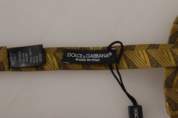 Dolce &amp; Gabbana Gold Fantasy Print säädettävä kaula-papillonrusetti