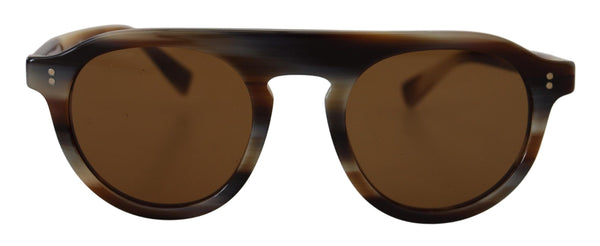 Dolce &amp; Gabbana Brown Tortoise Oval Full Rim Eyewear DG4306 aurinkolasit