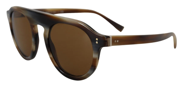 Dolce &amp; Gabbana Brown Tortoise Oval Full Rim Eyewear DG4306 aurinkolasit
