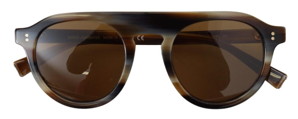 Dolce &amp; Gabbana Brown Tortoise Oval Full Rim Eyewear DG4306 aurinkolasit