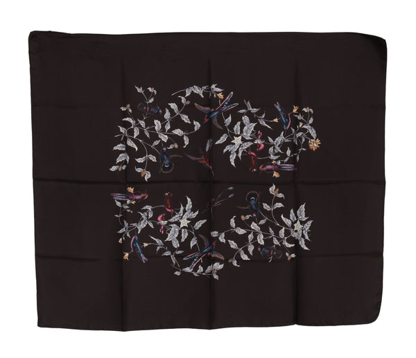 Dolce & Gabbana Elegant Silk Scarf Wrap in Luxe Brown