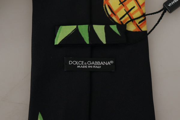 Dolce &amp; Gabbana Black Pineapple Print solmio lisätarvikesolmio