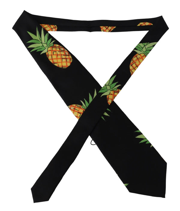 Dolce &amp; Gabbana Black Pineapple Print solmio lisätarvikesolmio