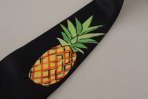 Dolce &amp; Gabbana Black Pineapple Print solmio lisätarvikesolmio