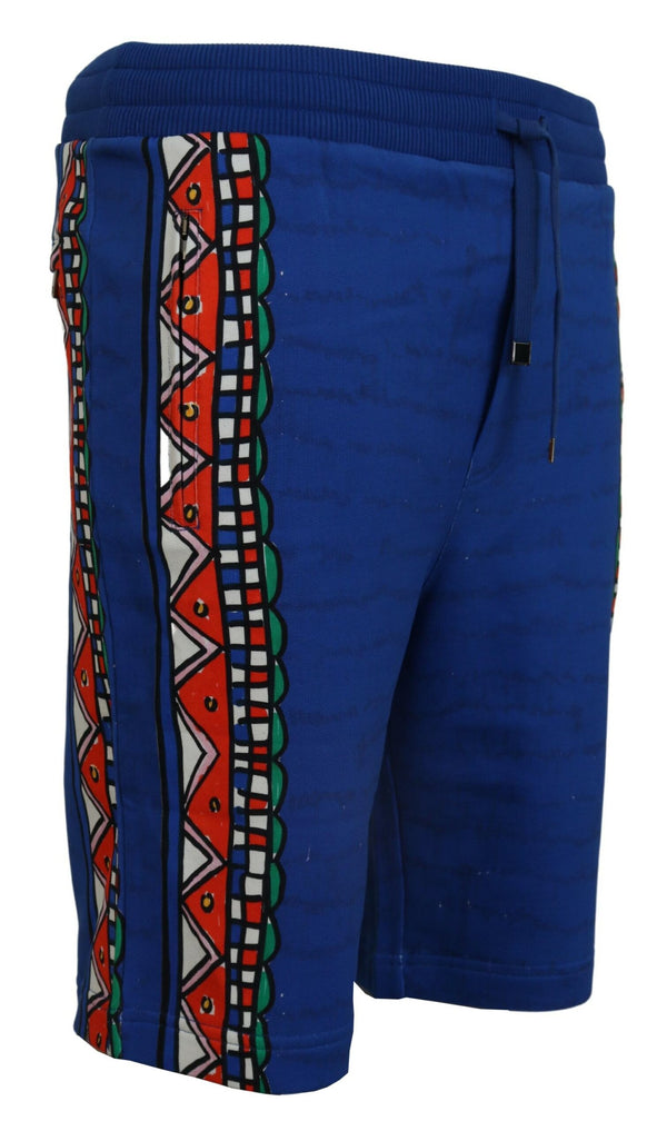 Dolce &amp; Gabbana Blue Cotton Printed Bermuda Shortsit