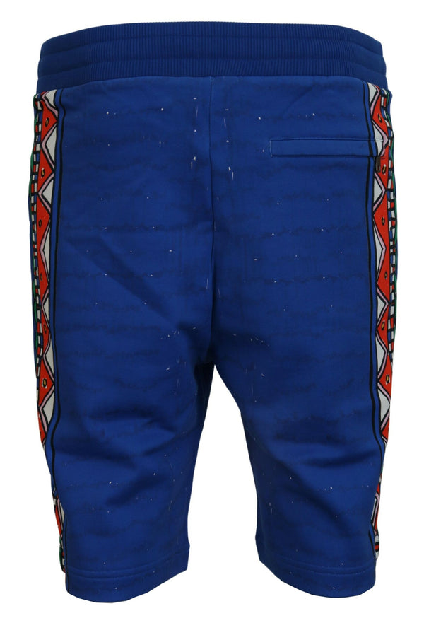 Dolce &amp; Gabbana Blue Cotton Printed Bermuda Shortsit