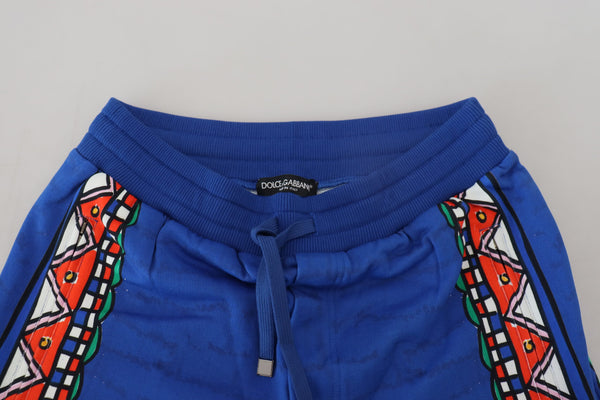 Dolce &amp; Gabbana Blue Cotton Printed Bermuda Shortsit