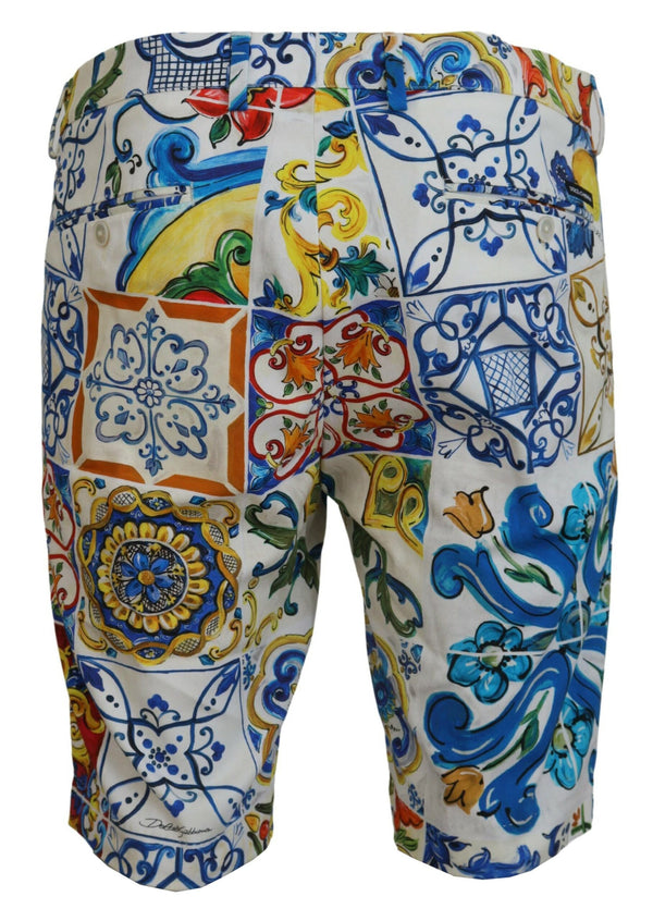 Dolce &amp; Gabbana Majolica Print Cotton Chinos -shortsit