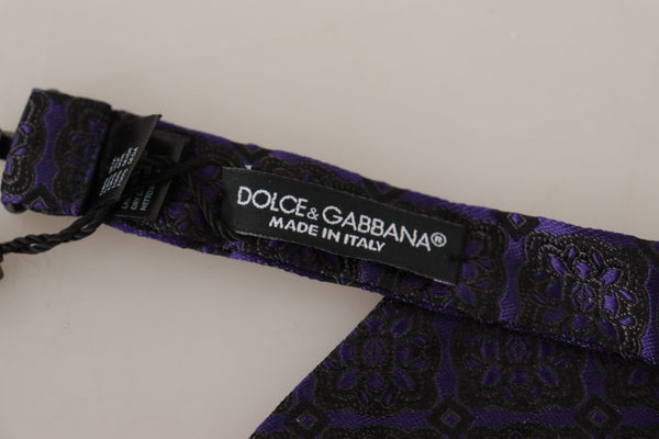 Dolce &amp; Gabbana sininen geometrinen silkki säädettävä kaula-papillonsolmio