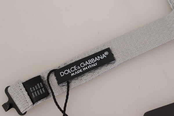 Dolce &amp; Gabbana harmaa 100 % silkki säädettävä papillonsolmio