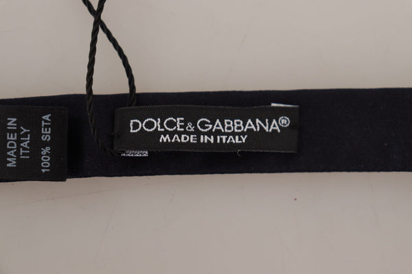 Dolce &amp; Gabbana Blue 100 % silkki säädettävä kaulanauha