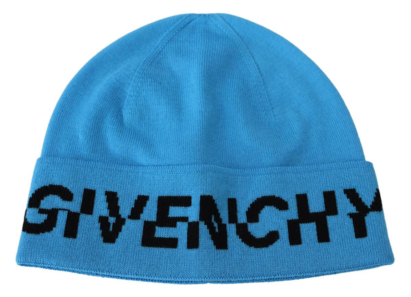 Givenchyn sininen villahattu Logo Talven lämmin pipo Unisex-hattu