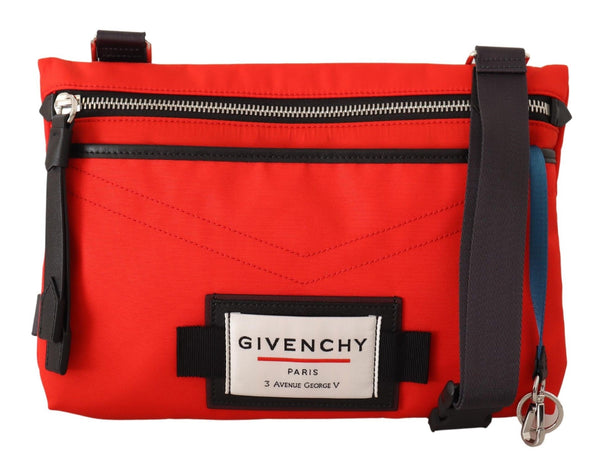 Givenchyn punainen polyamidi Downtown Flat Crossbody -laukku