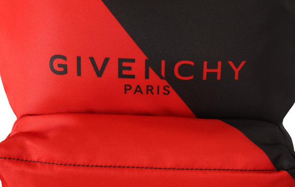 Givenchyn punainen ja musta nylon kaupunkireppu