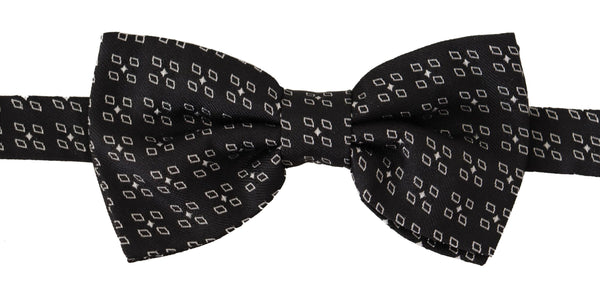 Dolce &amp; Gabbana Black White Polka Dot 100% silkkikaula-papillonsolmio