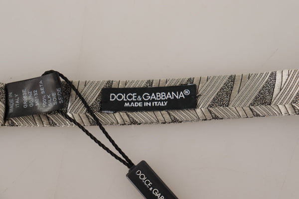 Dolce &amp; Gabbana harmaa 100 % silkki säädettävä kaula Papillon rusetti