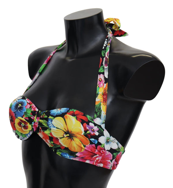 Dolce &amp; Gabbana monivärinen kukkakuvioinen uimapukubikinitopit