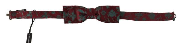 Dolce &amp; Gabbana Maroon Pattern säädettävä kaula-papillonrusetti