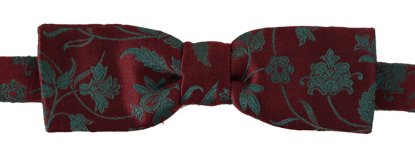 Dolce &amp; Gabbana Maroon Pattern säädettävä kaula-papillonrusetti