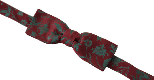 Dolce &amp; Gabbana Maroon Pattern säädettävä kaula-papillonrusetti