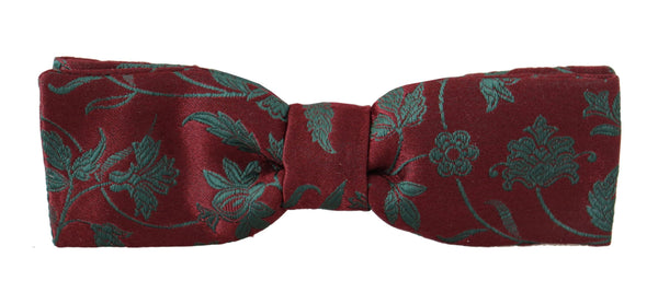 Dolce &amp; Gabbana Maroon Pattern säädettävä kaula-papillonrusetti