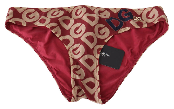 Dolce &amp; Gabbana Multicolor DG Logo Print Bottom Beachwear Bikini-uimapuku