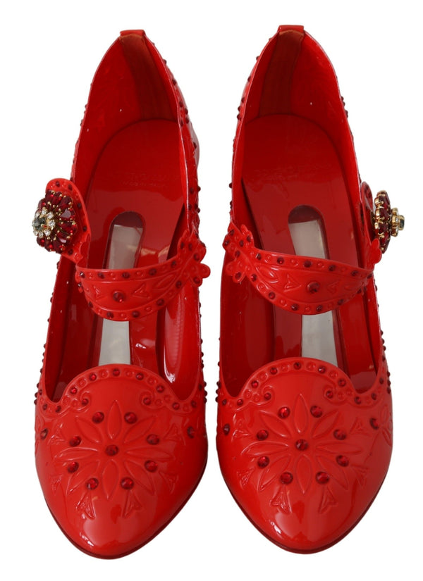 Dolce & Gabbana Chic Red Crystal Cinderella Pumps